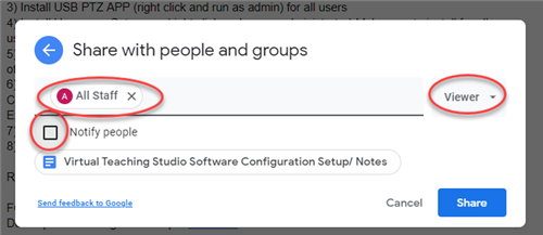 all staff email sharing